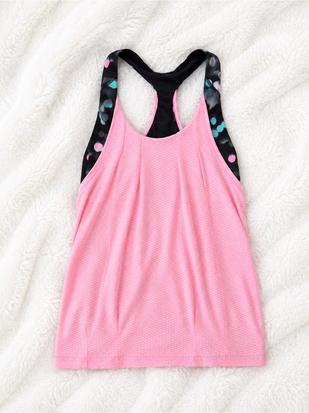 Ivivva by Lululemon Pink Racerback Tank Top Built-In Sports Bra Size 8 - Picture 1 of 5